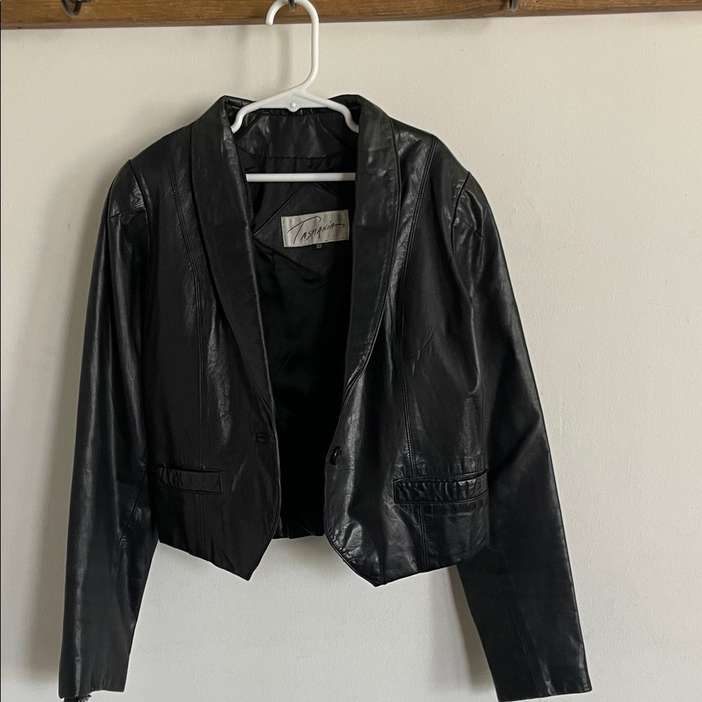 Vintage Tasmania Women's Genuine Black Leather Jacket
